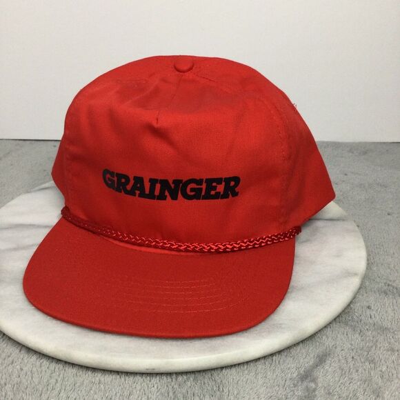 Vintage Snapback Rope Hat Red Grainger‎ SnapBack - Picture 1 of 6